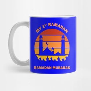 My First Ramadan 1st Ramadan Mubarak Ramadan Kareem Mosque Masjid Crescent Dawn Dusk Gift Mug